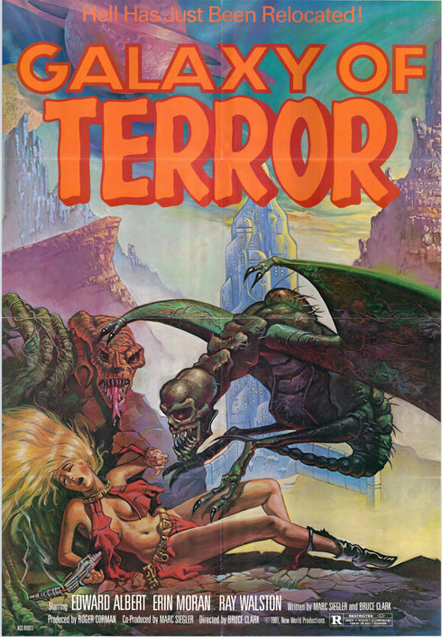 galaxy of terror 1981 one sheet poster folded